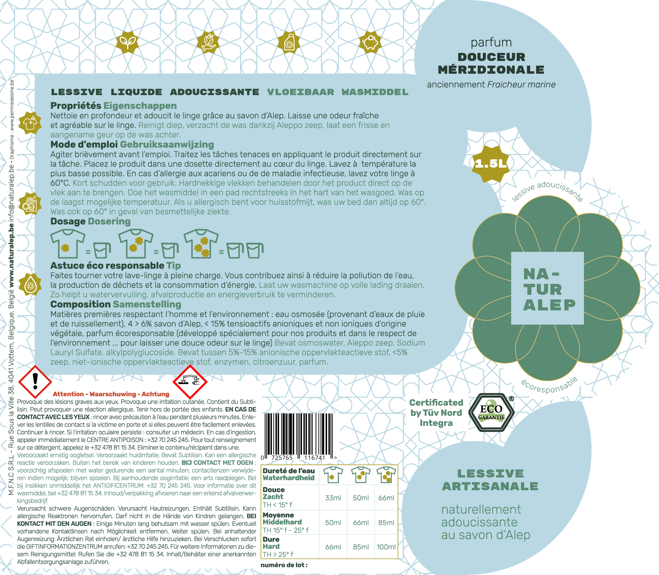 Lessive Liquide Naturelle - Douceur Méridionale