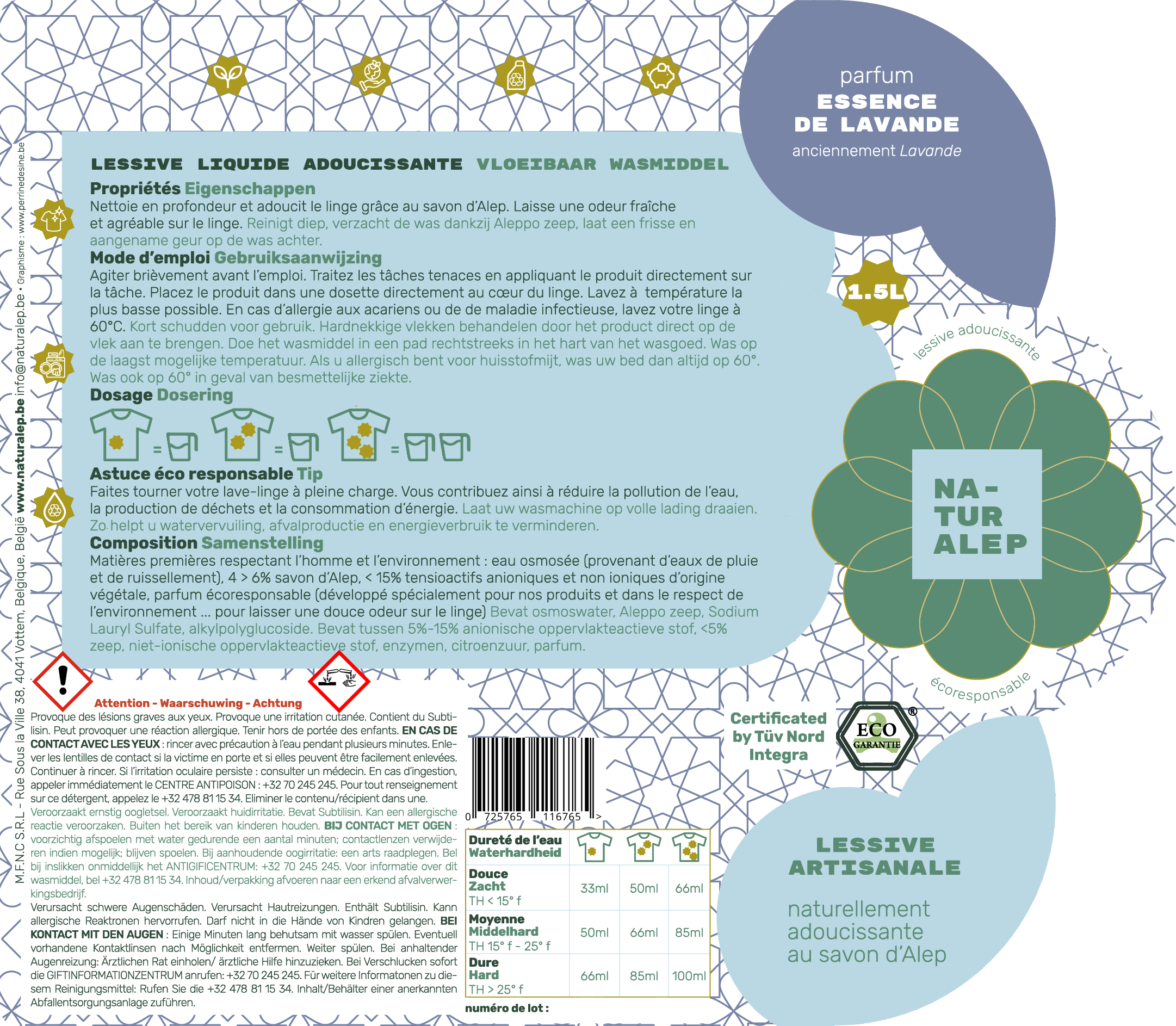 Lessive Liquide Naturelle - Essence De Lavande