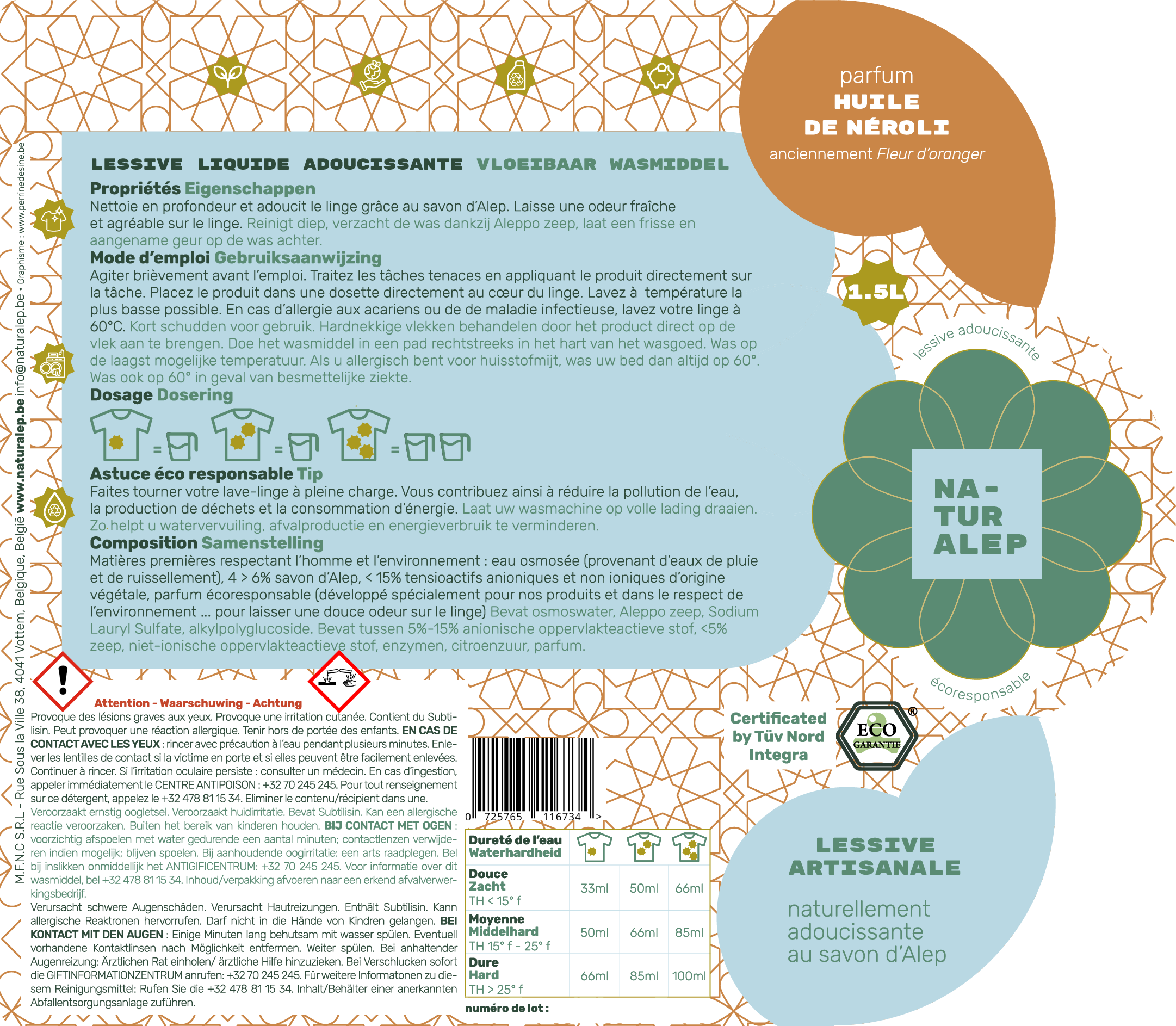 Lessive Liquide Naturelle - Huile De Néroli