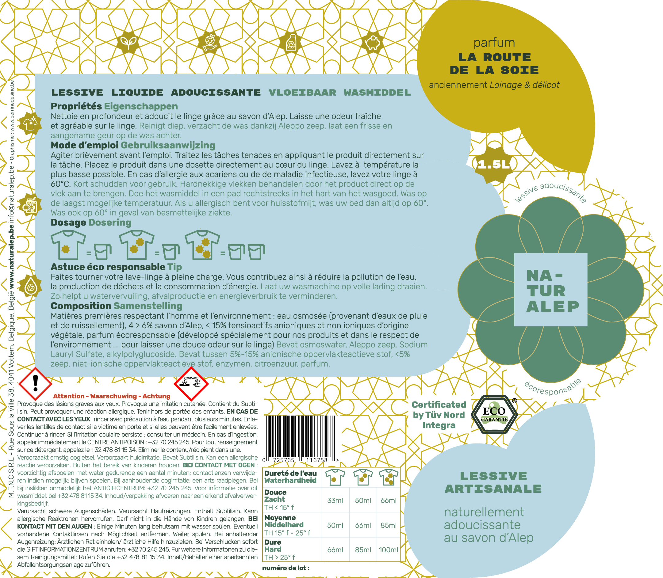 Lessive Liquide Naturelle - La Route De La Soie